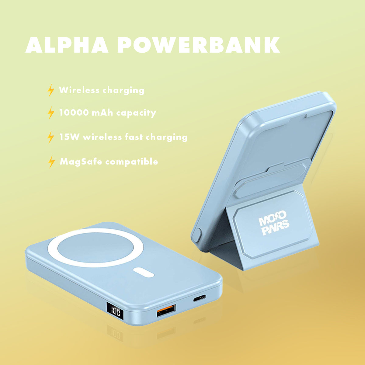 MOJOPWRS Wireless Powerbank 10000 mAh