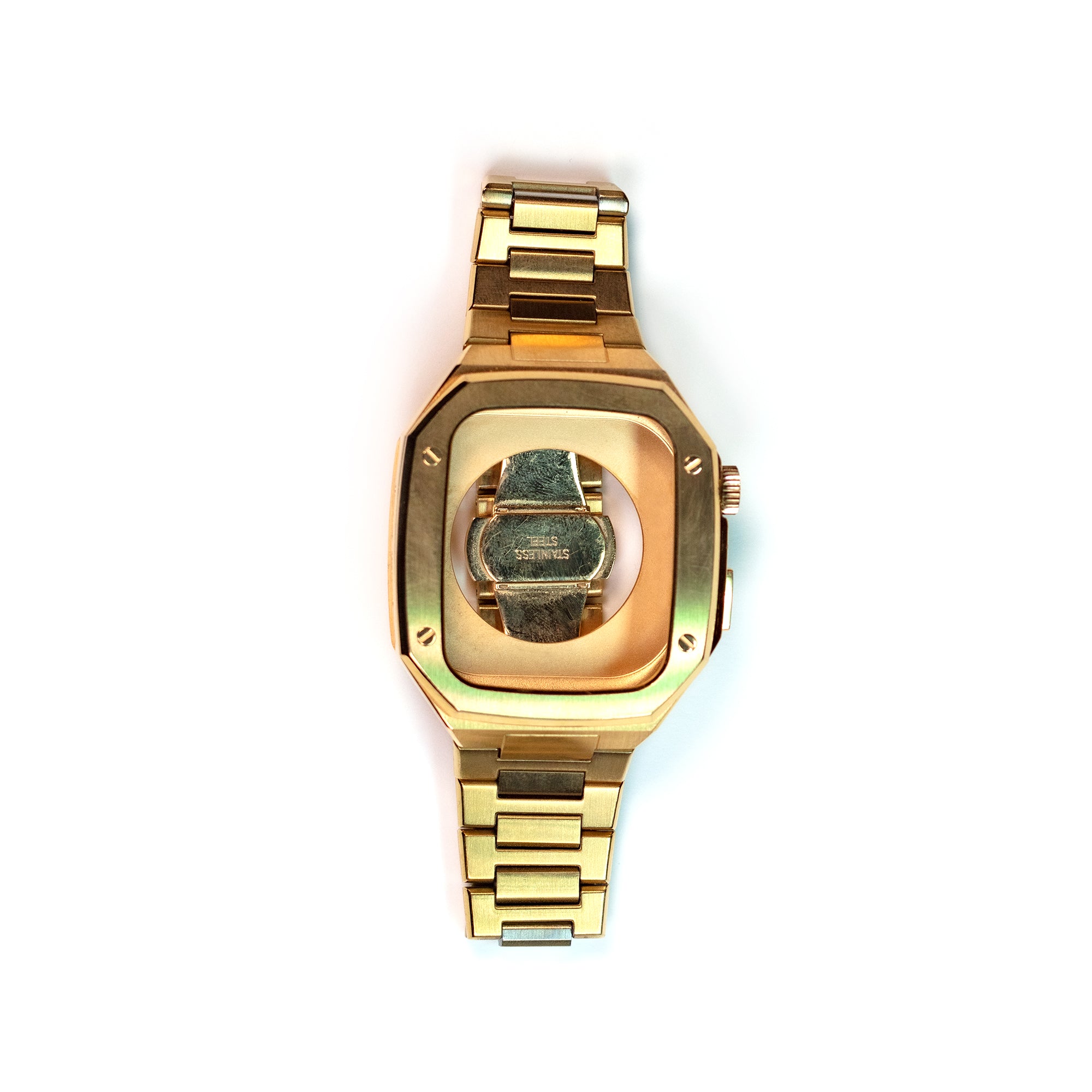 smålyg Stainless Steel Case with 18K Gold "Golden Success" for Apple Watch Series 1-8 & SE 44mm